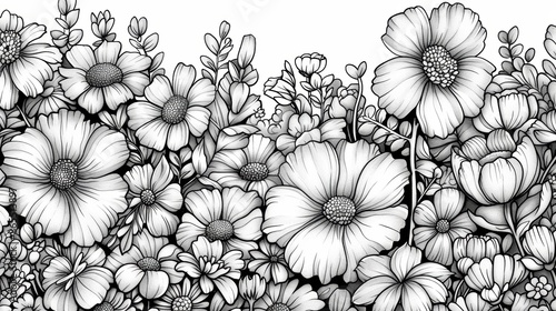 Wallpaper Mural Discover the joy of coloring with this flower-themed coloring book. With a variety of floral designs, it's the perfect way to relax and unwind. Torontodigital.ca