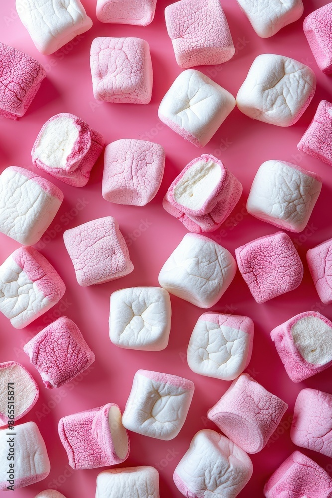 Pink And White Marshmallow Pattern Pink And White Marshmallow Pattern