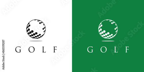 Creative golf logo design with unique concept , premium vector