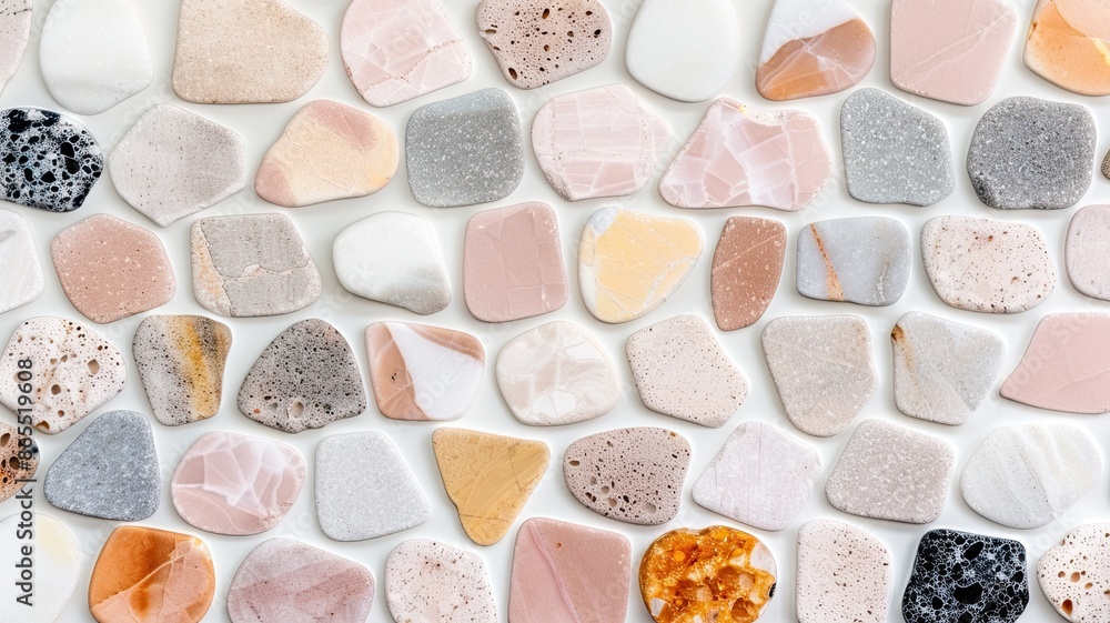 Fototapeta premium Terrazzo background, tiny fragments, delicate 