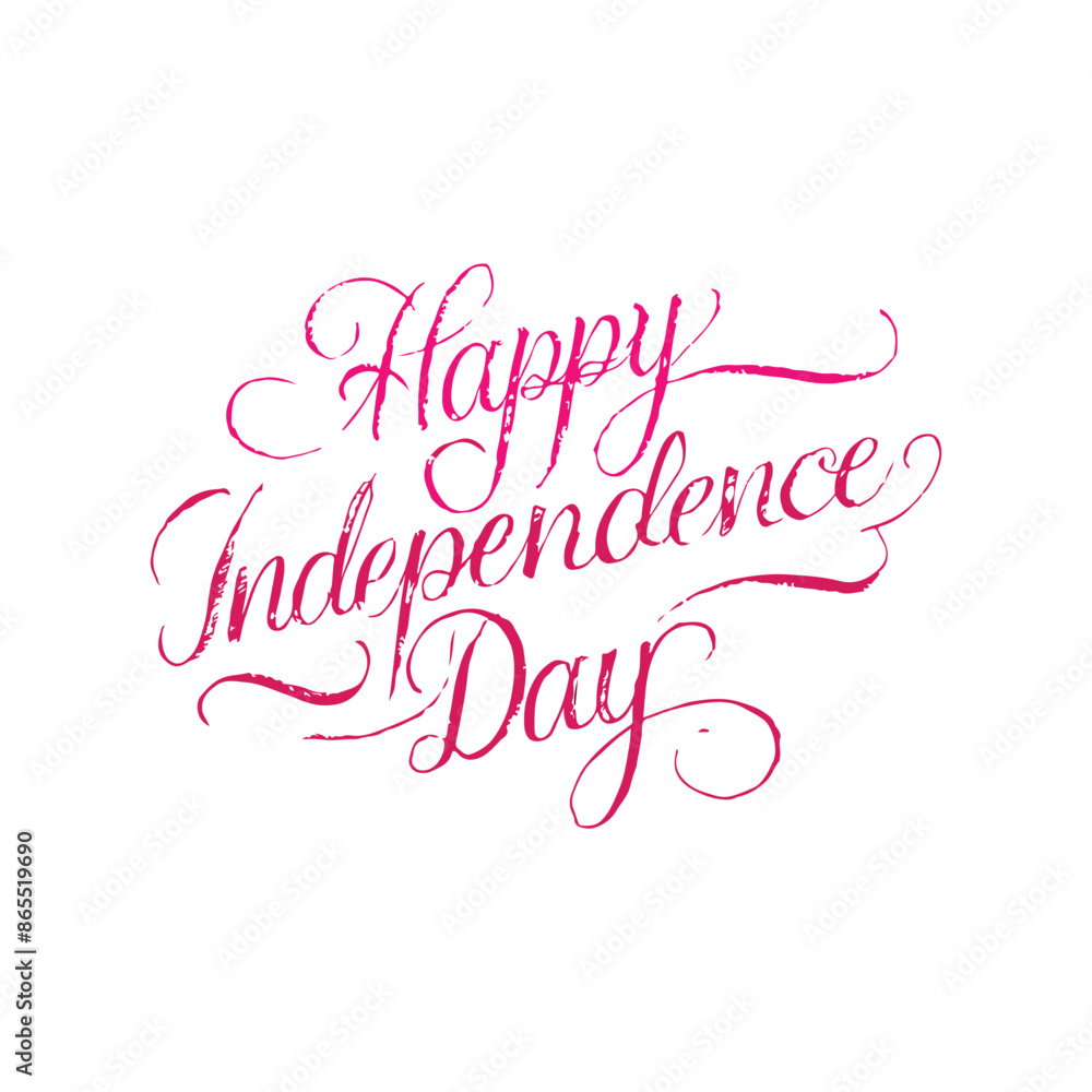 happy independence day text in pink color with white background happy independence day text in pink color with white background