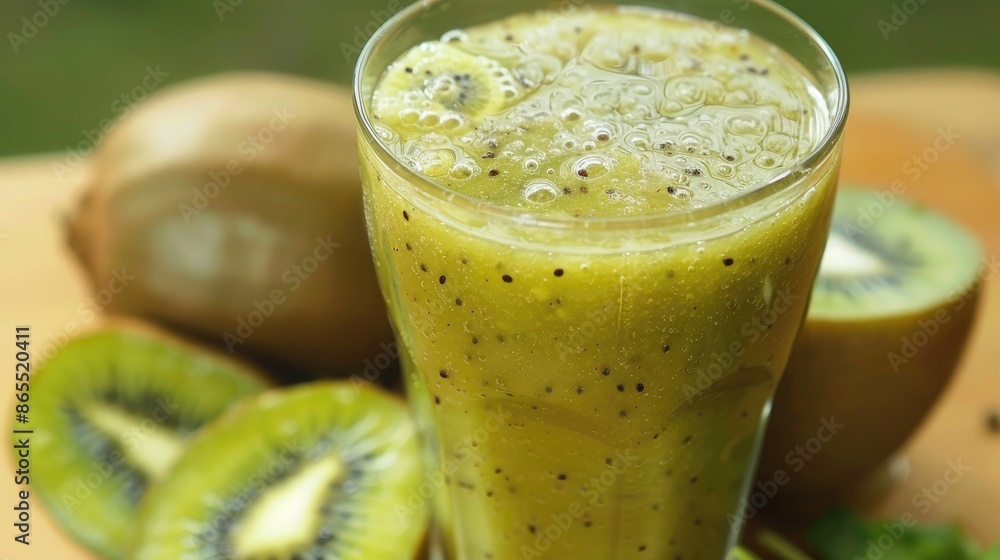 Kiwi fruit smoothie made at home Kiwi fruit smoothie made at home