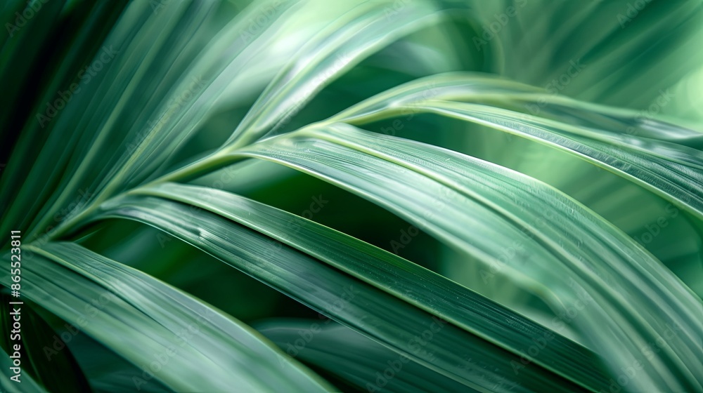Green tropical plant close-up. Green tropical plant close-up.
