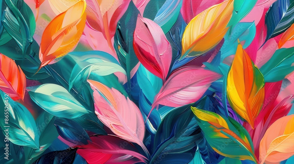 Abstract Colorful Leaves Background Abstract Colorful Leaves Background