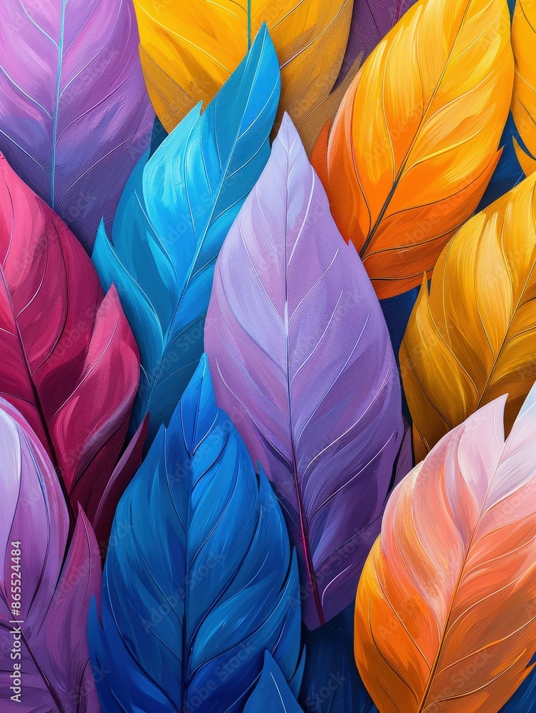 Colorful Abstract Leaf Background Colorful Abstract Leaf Background