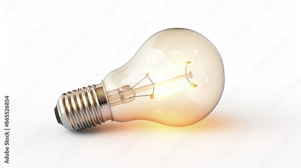 lightbulb isolated on white background digital illustration lightbulb isolated on white background digital illustration