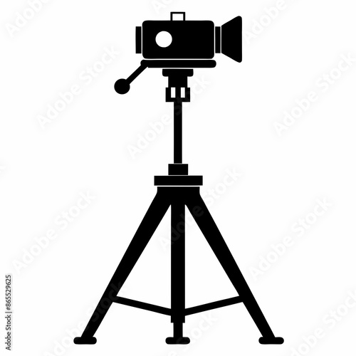 Camera stand vector silhouette