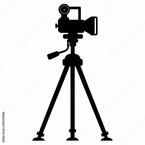 Camera stand vector silhouette