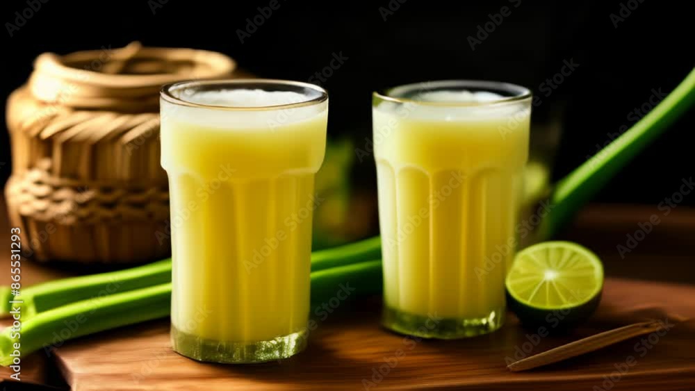 Refreshing citrus cocktails ready to serve Refreshing citrus cocktails ready to serve