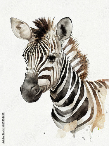 illustrazione acquerello di Zebra