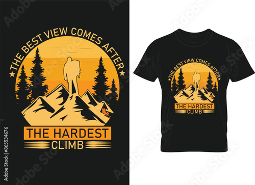 modern creative stylish mountain t shirt design vector custom template.