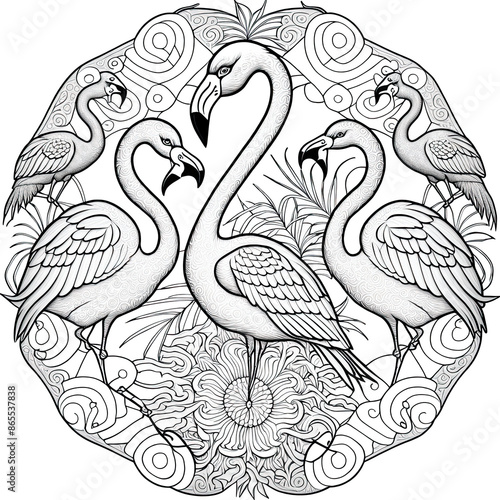 Fenicotteri da colorare