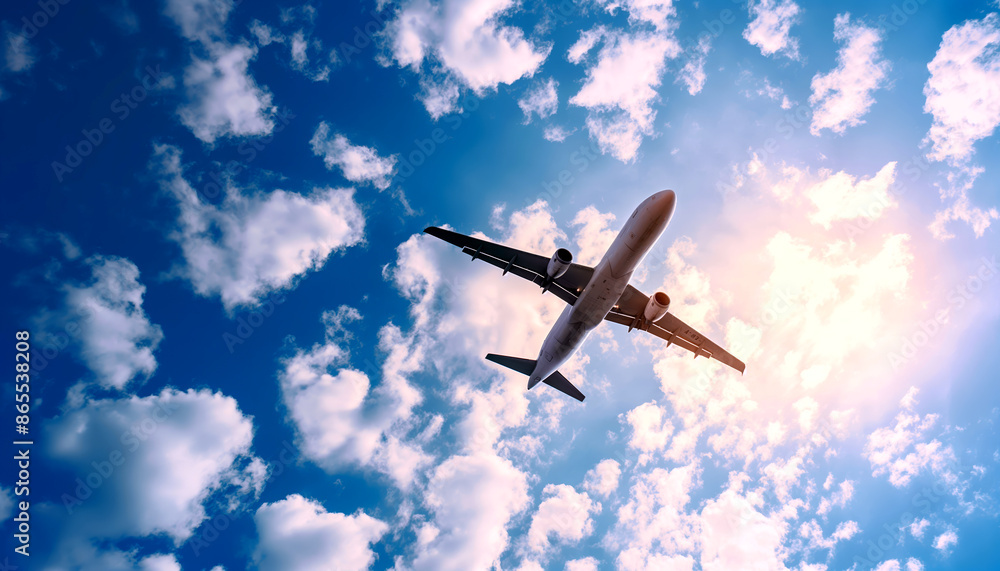 Airplane Ascending Through a Cloudy Sky Airplane Ascending Through a Cloudy Sky