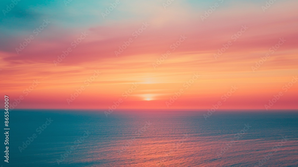 Fototapeta premium Pastel sunset backdrop on a beautiful beach