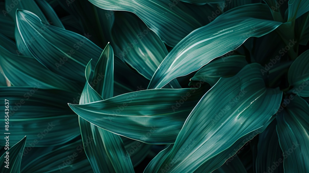 Green tropical plant close-up. Green tropical plant close-up.