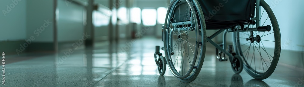 The wheelchair waiting in hospital The wheelchair waiting in hospital