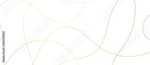 Abstract background golden strokes curved lines digital art simple threads on blank background 