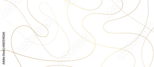 Abstract background golden strokes curved lines digital art simple threads on blank background 