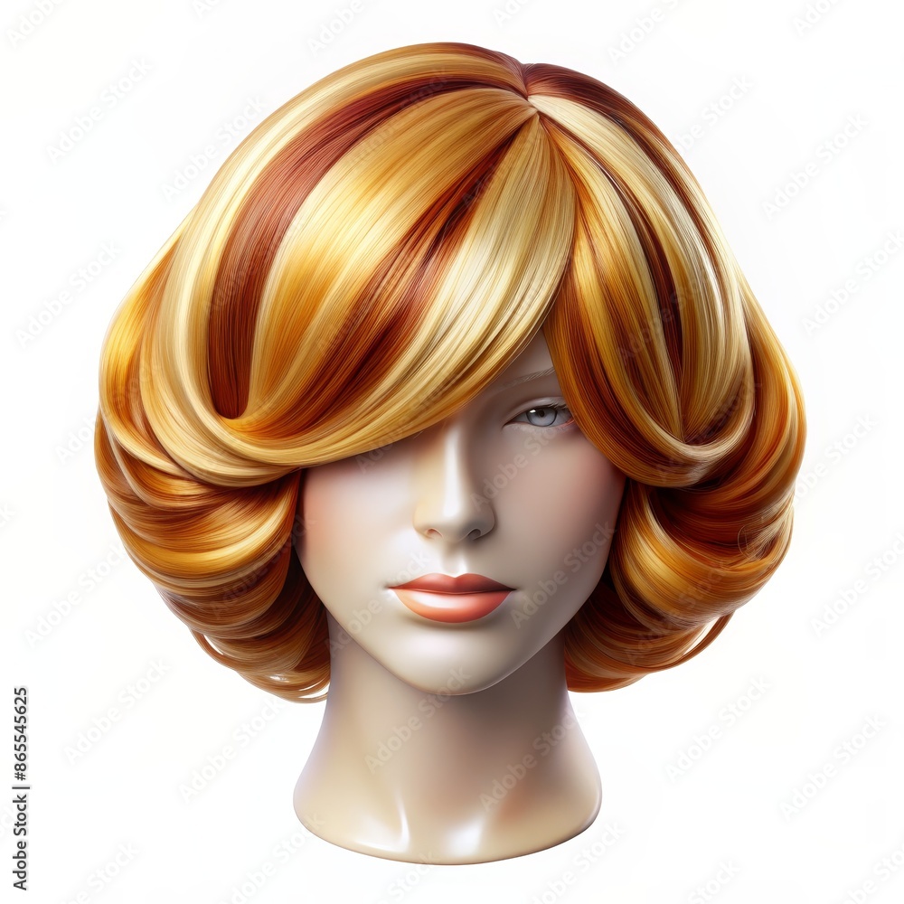 Mannequin Head with Beautiful Golden Blonde and Red Hair Mannequin Head with Beautiful Golden Blonde and Red Hair