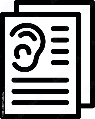 Medical report describing patient hearing ability after examination in a medical clinic