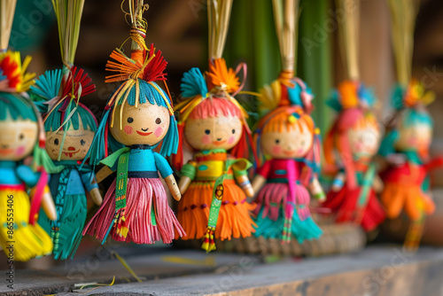 dolls in a market