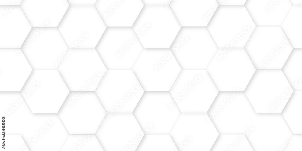 White hexagon tiles abstract background vector digital art 3d shadown geometric shapes White hexagon tiles abstract background vector digital art 3d shadown geometric shapes