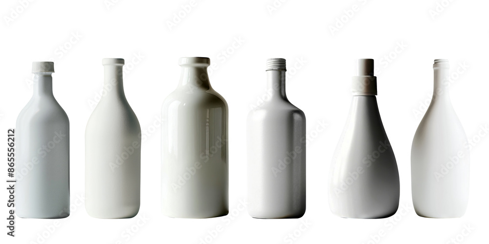 Set of white blank bottle for cosmetic product packaging, drink and beverage isolated on background, empty container for shampoo, cream or soap. Set of white blank bottle for cosmetic product packaging, drink and beverage isolated on background, empty container for shampoo, cream or soap.