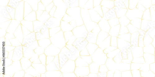 White background golden strokes abstract vector design texture crystalized crack effect