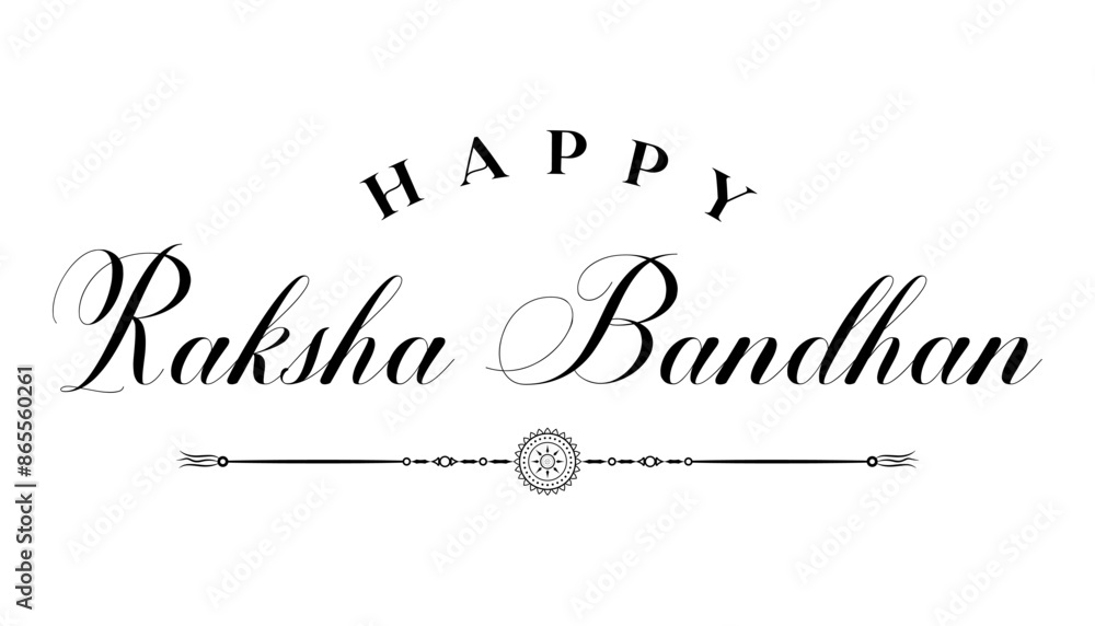 Happy Raksha bandhan lettering vector illustration. Happy Raksha bandhan lettering vector illustration.