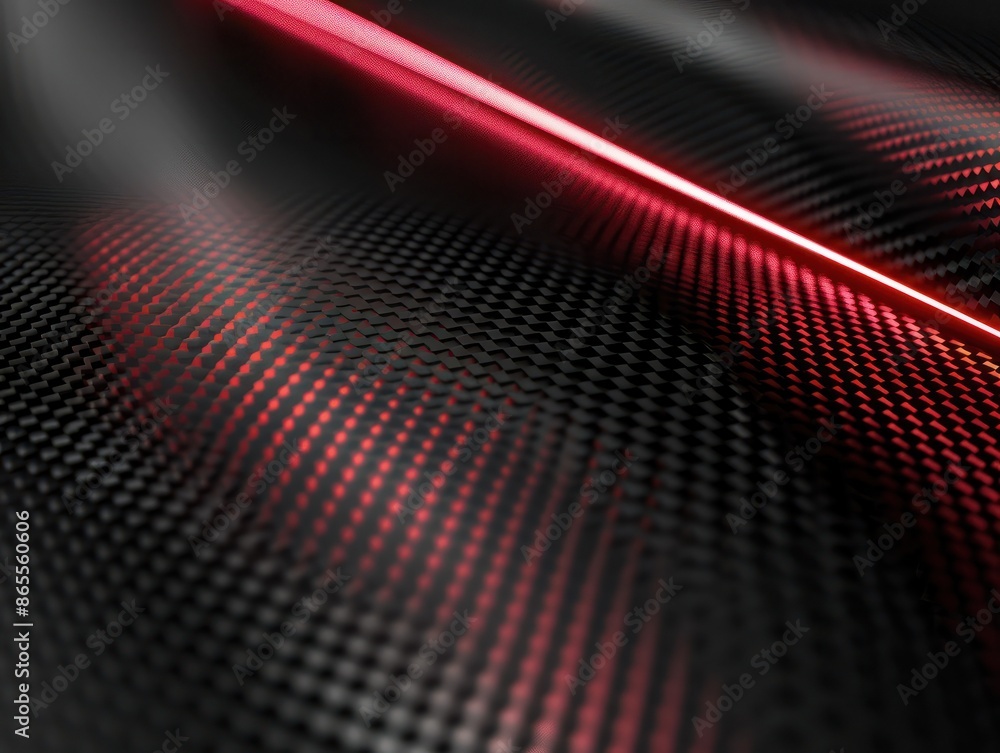 Modern Dark carbon fiber with red luminous lines and highlights background.AI generated image Modern Dark carbon fiber with red luminous lines and highlights background.AI generated image
