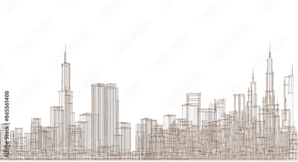 big modern city 3d illustration big modern city 3d illustration