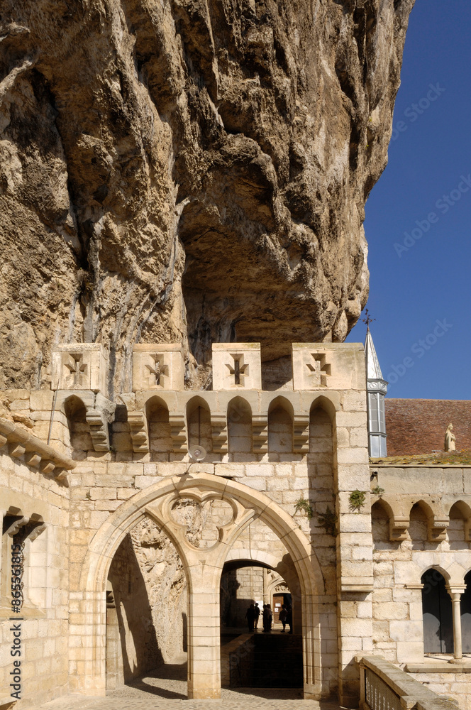 entrance of Rocamadour sanctuary, Lot, France entrance of Rocamadour sanctuary, Lot, France