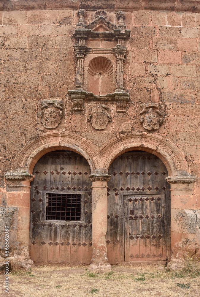 Fototapeta premium entrance of Hermitage of Humilladero, Medinaceli,. Soria province, Castile and León, Spain