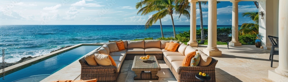 Naklejka premium Tropical Paradise Retreat. 