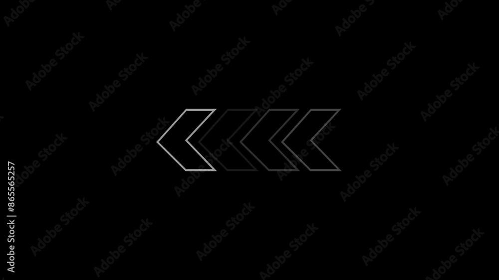 Glowing arrow animation on black background. 4k video Glowing arrow animation on black background. 4k video