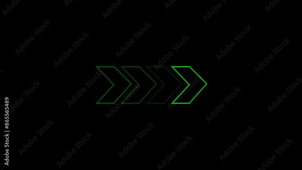 Glowing arrow animation on black background. 4k video Glowing arrow animation on black background. 4k video