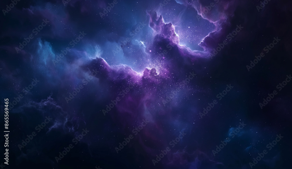 Obraz premium Amazing nebula background space wallpapper dark blue