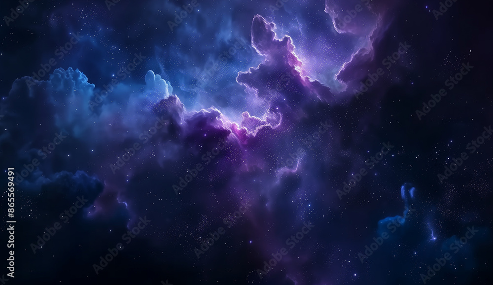 Fototapeta premium Amazing nebula background space wallpapper dark blue