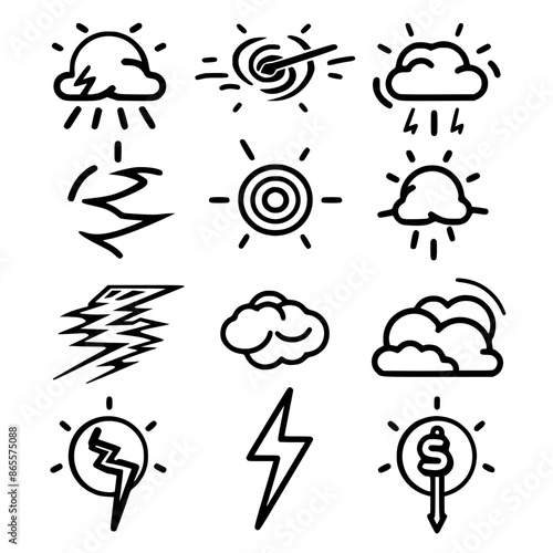 Storm icon, electricity icon, flash icon, lightning icon, thunder icon, thunderstorm icon, weather icon, danger icon, illustration icon, bolt icon, light icon, thunderbolt icon, climate icon, stroke i