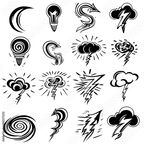 Storm icon, electricity icon, flash icon, lightning icon, thunder icon, thunderstorm icon, weather icon, danger icon, illustration icon, bolt icon, light icon, thunderbolt icon, climate icon, stroke i