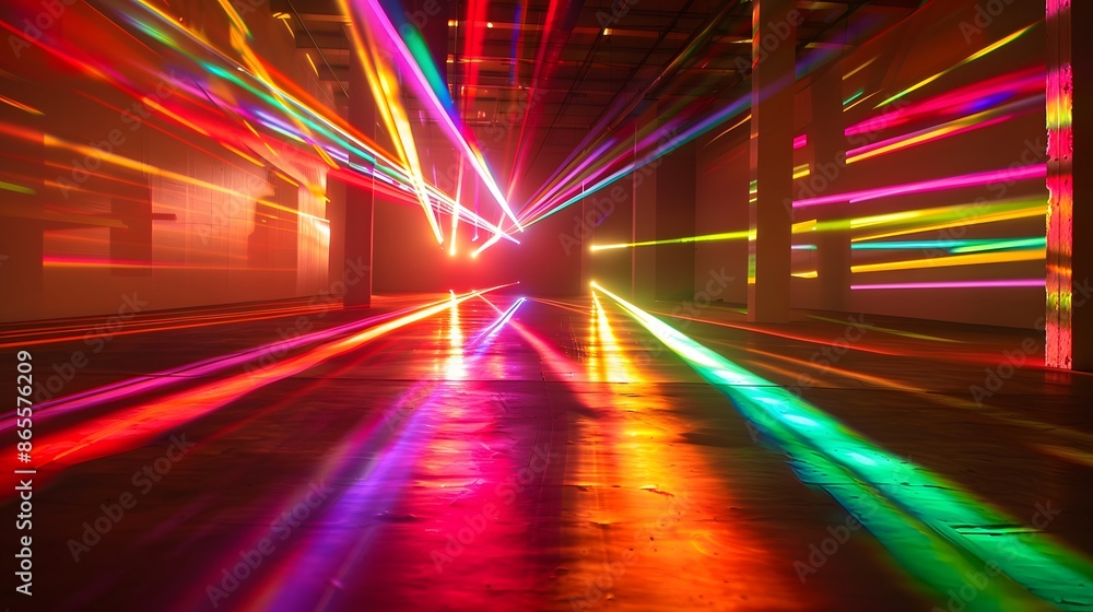Rainbow light trails Rainbow light trails
