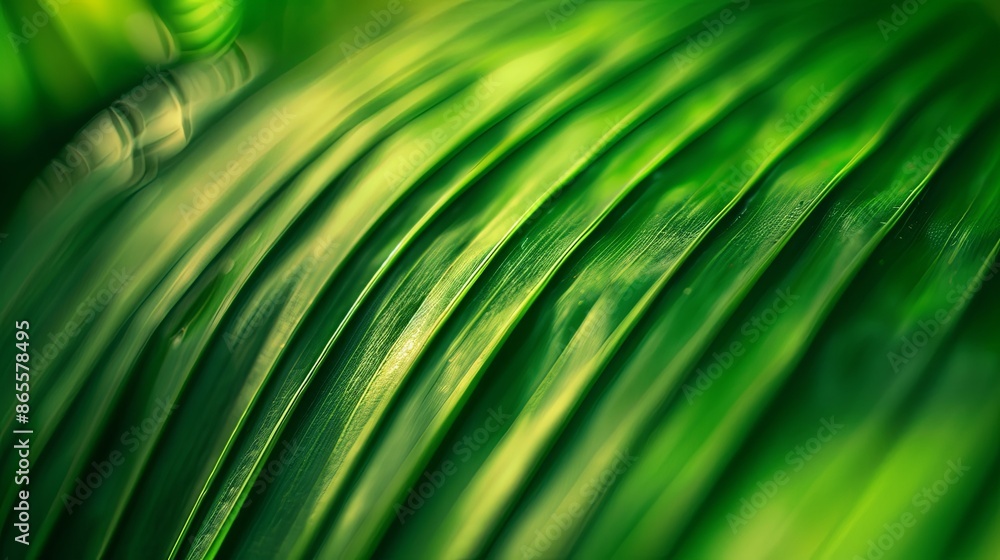 Green tropical plant close-up. Green tropical plant close-up.