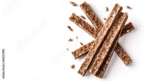 Wallpaper Mural Fiber rich bran sticks on white background Ideal breakfast choice Ample space for text Torontodigital.ca