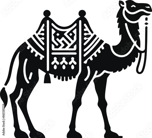 Cute camel logo design. Simple symbol of camel.