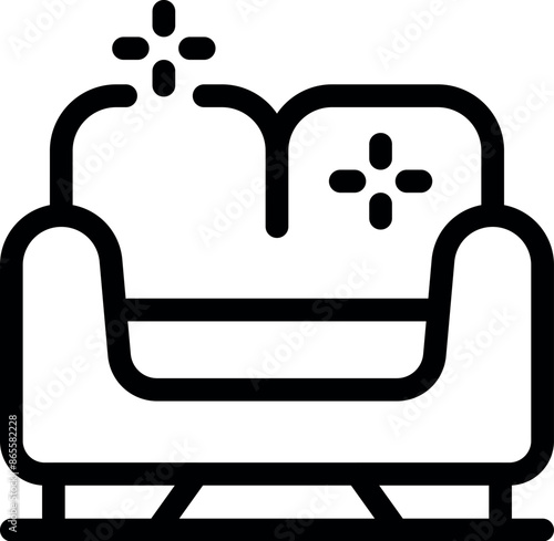 Cleaning service disinfecting and sanitizing a sofa couch, killing germs, bacteria and viruses
