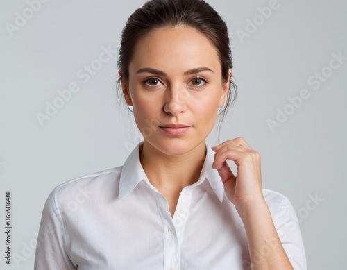 Professional Business Woman in White Shirt