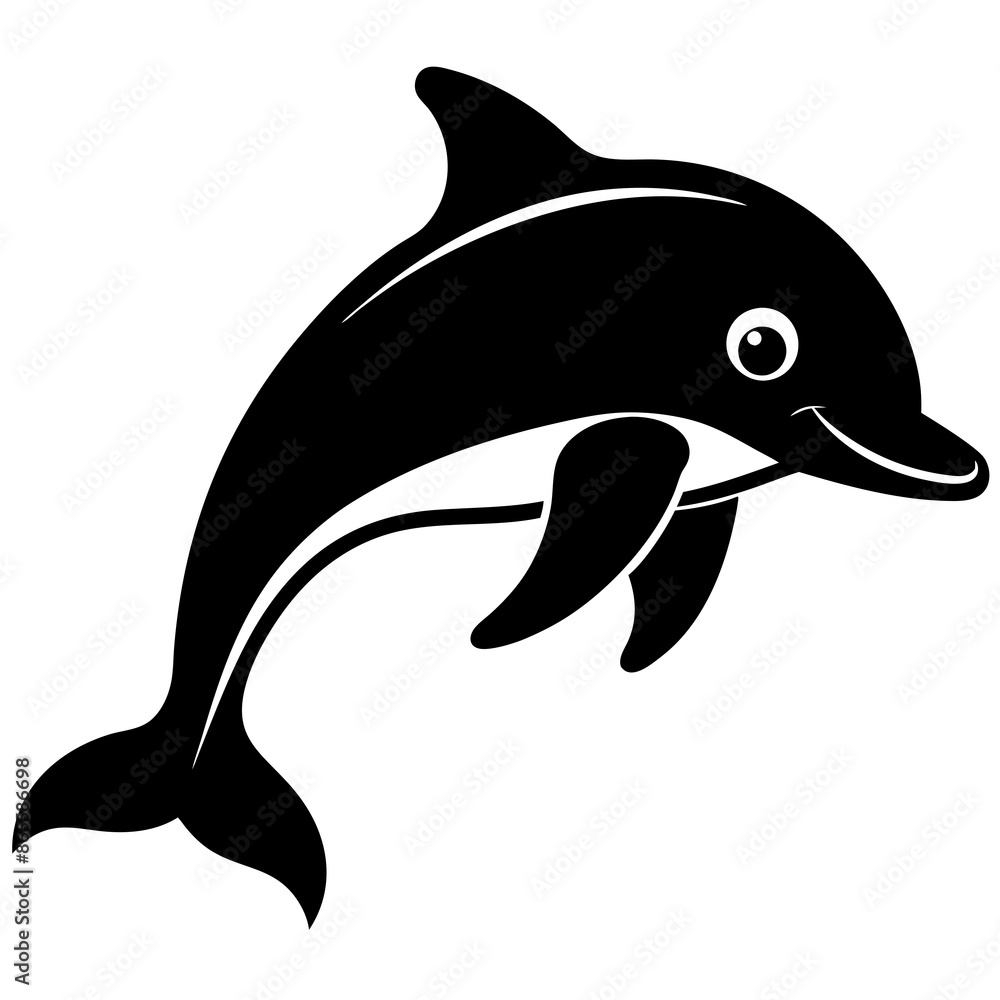 Fototapeta premium dolphin isolated on white background