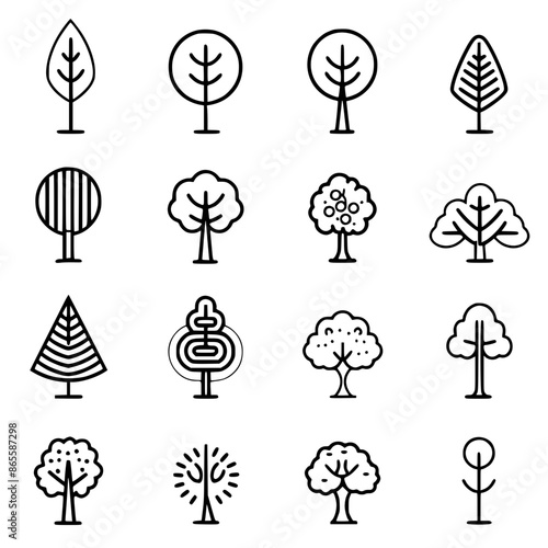 Tree Icon, Tree Vector, Tree illustration, palm tree icon, palm tree svg, Christmas tree svg, ecosystem, growth, horizontal, icon set, outline, panoramic, abstract, illustration, shape, birch tree, fi