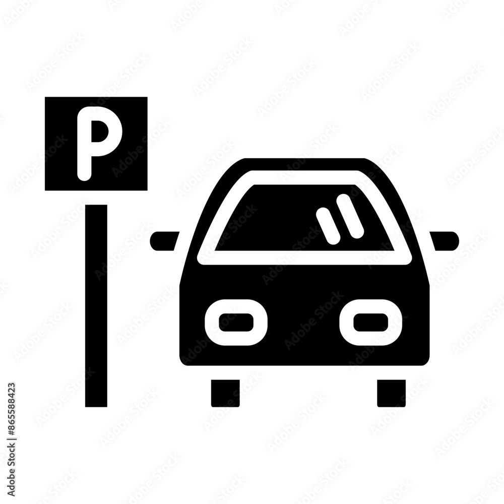 Parking Vector Glyph Icon design Parking Vector Glyph Icon design