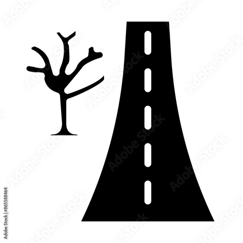 Roadside Vector Glyph Icon design